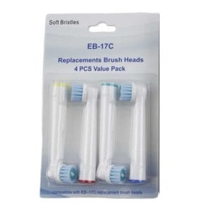 4 pack oral b eb 17c compact kompatibla tandborsthuvud 2