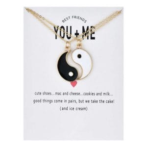 Parhalsband tvådelat gåvohalsband vänskapshalsband yin yang