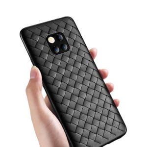 Huawei mate 20 pro mobilskal flatat svart lader skal laderskal skinn