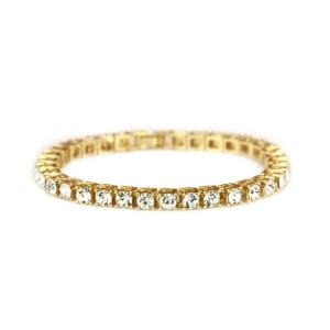 Guld armband kedja zirconia tennis bracelet diamanter bling