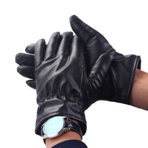 Svarta touchhandskar vinterhandskar med touch funktion for pekskarm smartphone touch gloves pekskarmsvantar i lader skinn