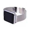 Smart watch klocka med silvrigt mesh armband metall silver android kamera stegraknare fitness tracker pedometer 2