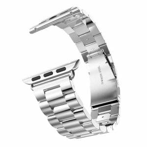 Silver klockarmband for apple watch 1 2 3 4 5 stainless metall rostfritt 2