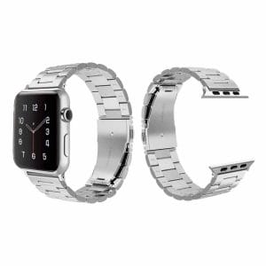 Silver klockarmband for apple watch 1 2 3 4 5 stainless metall rostfritt 5