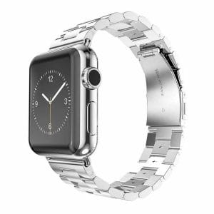 Silver klockarmband for apple watch 1 2 3 4 5 stainless metall rostfritt