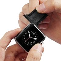 Apple watch 1 2 3 4 5 6 38mm 40mm 42mm 44mm connector for valfritt 22mm klockarmband universal adapter svart 2