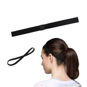 Tunt elastiskt pannband sport harband traning svart