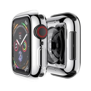 Heltackande-apple-watch-1-2-3-4-5-6-se-skal-case-skarmskydd-displayskydd-displayfilm-iwatch-38-40-42-44-tpu-silver