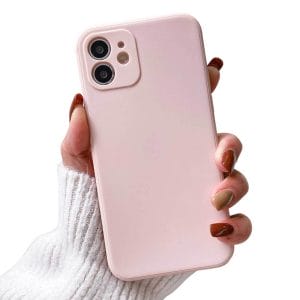 Apple-iphone-12-13-mini-tunt-mobilskal-med-linsskydd-rosa