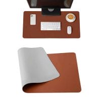 Dubbelsidigt-skrivbordsunderlagg-brun-gra-tvasidigt-80x40cm