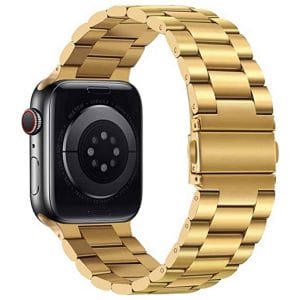 Apple watch metall lankarmband rostfri guld 2